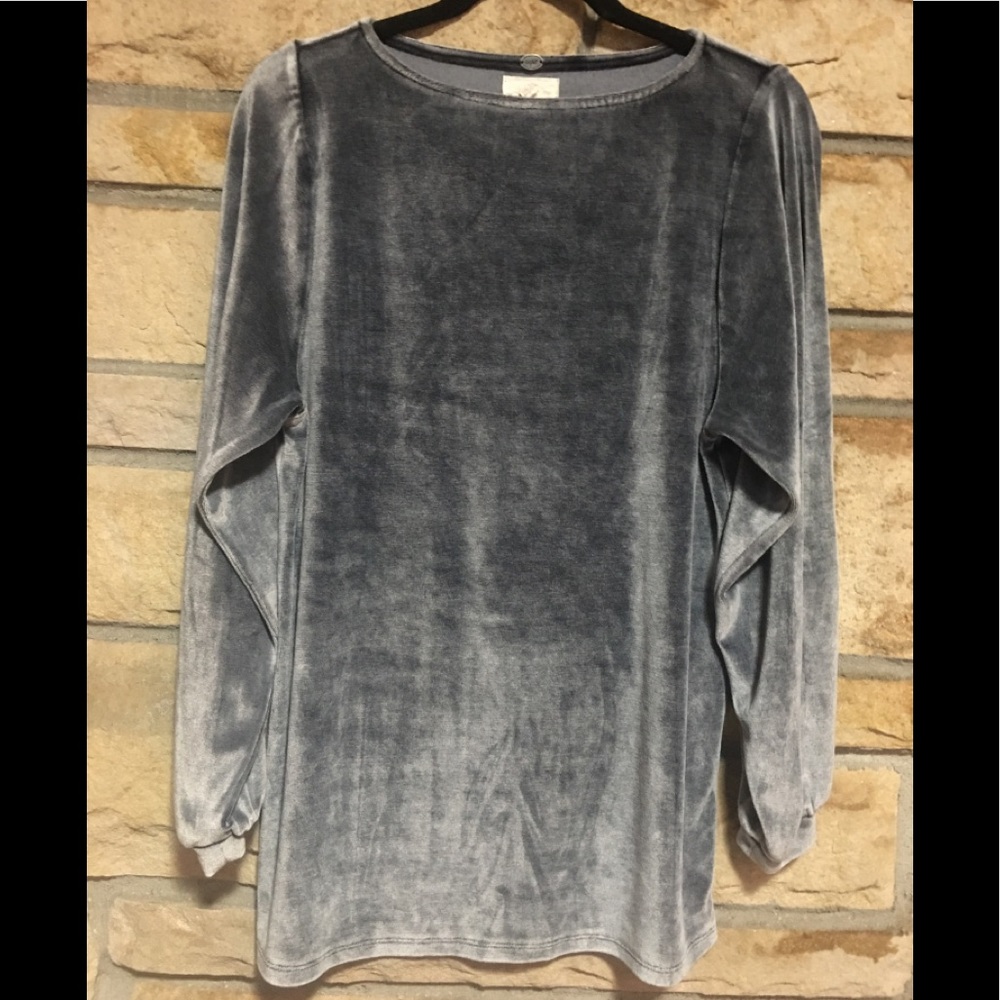 Gray velour tunic